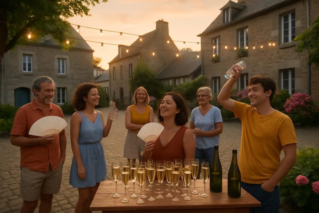 découvrez comment lannion célèbre la fin de la canicule avec joie et champagne. un moment de répit bien mérité pour tous après les fortes chaleurs.