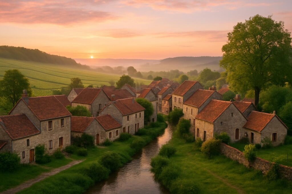 à moins de 2 heures de dijon, explorez un charmant village de l’aube, un véritable havre de nature, célèbre pour son champagne authentique et son ambiance paisible.