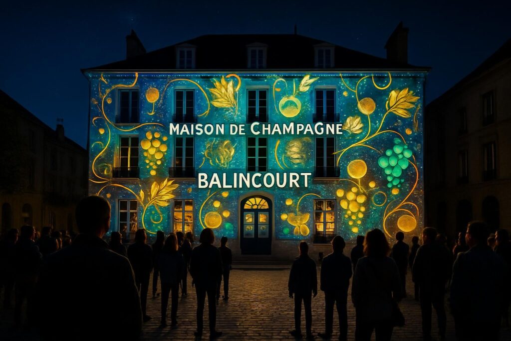 découvrez comment la maison de champagne balincourt révolutionne l'expérience festive à châlons-en-champagne grâce à une spectaculaire innovation de vidéo mapping.