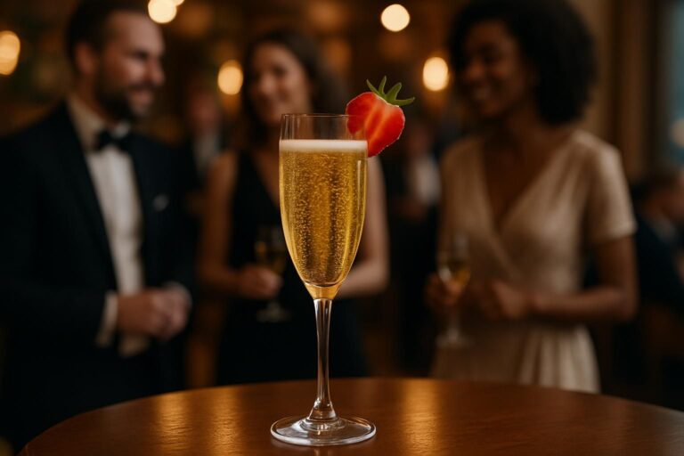 « Un cocktail au champagne irrésistible qui a conquis mes invités : la recette secrète révélée »