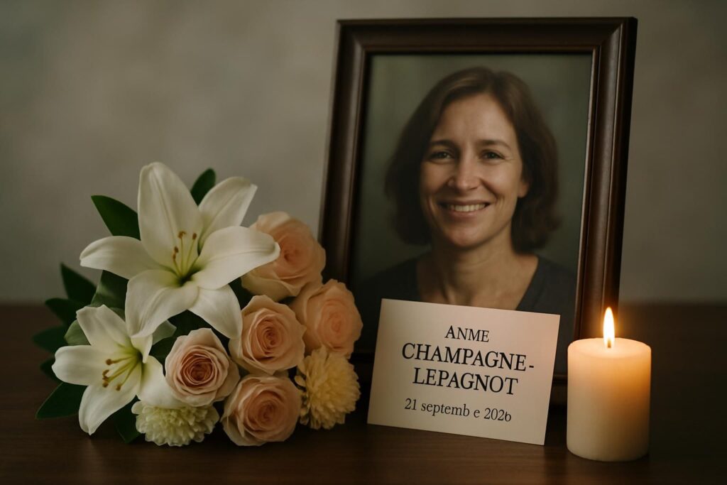 découvrez l'hommage émouvant et l'avis de décès d'anne champagne-lepagnot, publié le 21 septembre 2026, célébrant sa vie et son héritage.
